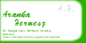 aranka hermesz business card